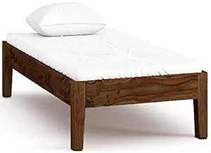 Wooden Solid Sheesham Wood Bed for Bedroom | Termite Free | Teak Wood Bedroom Living Room Home | Without Pillow & Cushions Not Included Single Bed (Natural Finish)