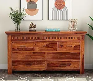 Chests of Drawers Sheesham Wood Chest of Drawers for Storage ||Wooden StorageCabinet, Honey Finish